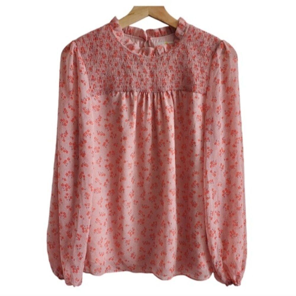 Boden Boho Jamie Chalky Pink Daisy Field Top Size 4